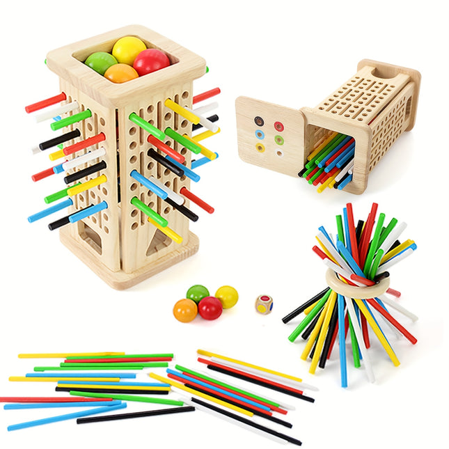 3 In 1 Wooden Stick Game For Family Fun And STEM Learning