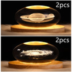 LED Night Light Galaxy Crystal Ball Table Lamp 3D Planet Moon Lamp Bedroom Home Decor For Kids Party Children Birthday Gifts