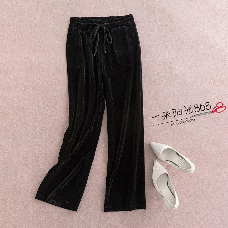 Black Pleuche Temperament Slim Fashion Velvet Suit