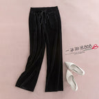 Black Pleuche Temperament Slim Fashion Velvet Suit