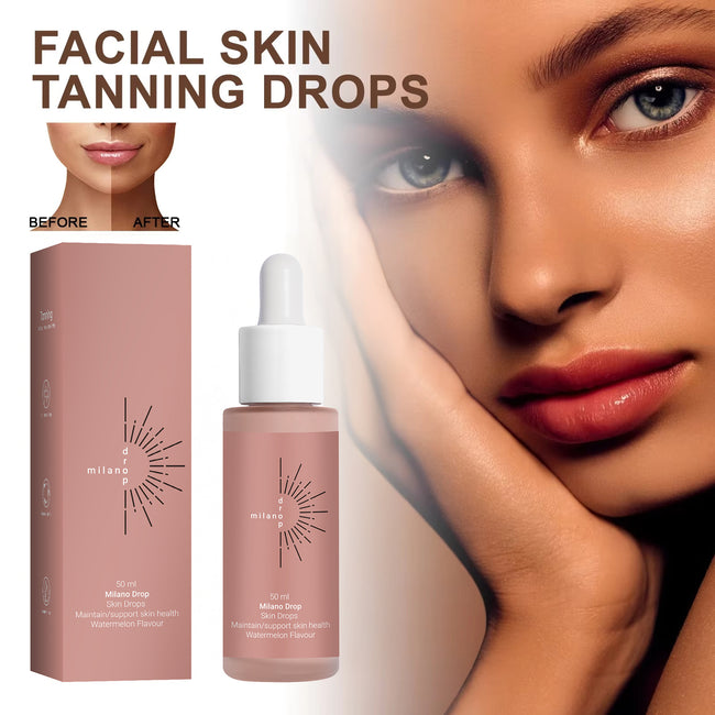 Tanning Face Serum Face Body Tanning Bed Outdoor Fine Line Repair Skin Serum Dark Bronzer Self Tanning Serum Drops Hover Image