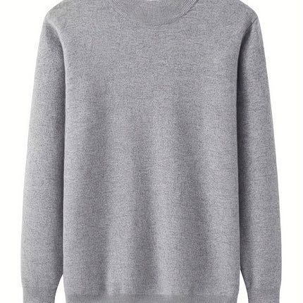 Cashmere Solid Color Crew Neck Sweater For Women Fall