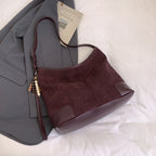 Women's Leather Large-capacity Suede Shoulder Crossbody