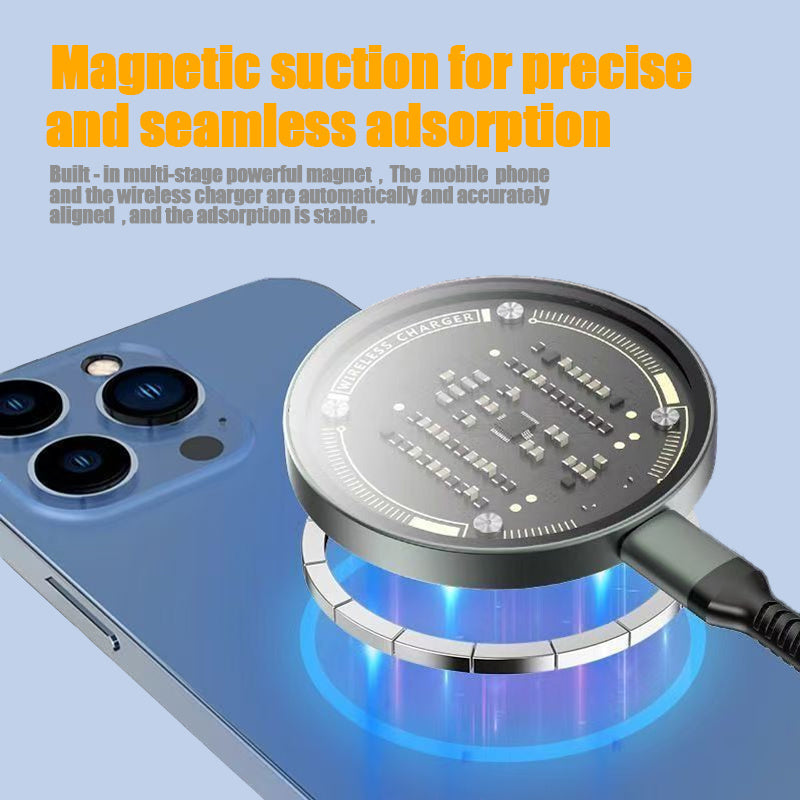 IPhone Wireless Charger 15W Magnetic Wireless Fast Charging, Compatible With IPhone 12, 13, 14, 15, 16, And 17 Pro, Pro Max Series Models