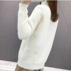 Women's Half Turtleneck Solid Color Bottoming Shirt