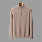 New Half Turtleneck Button Sweater For Men