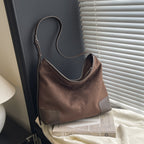 Women's Leather Large-capacity Suede Shoulder Crossbody
