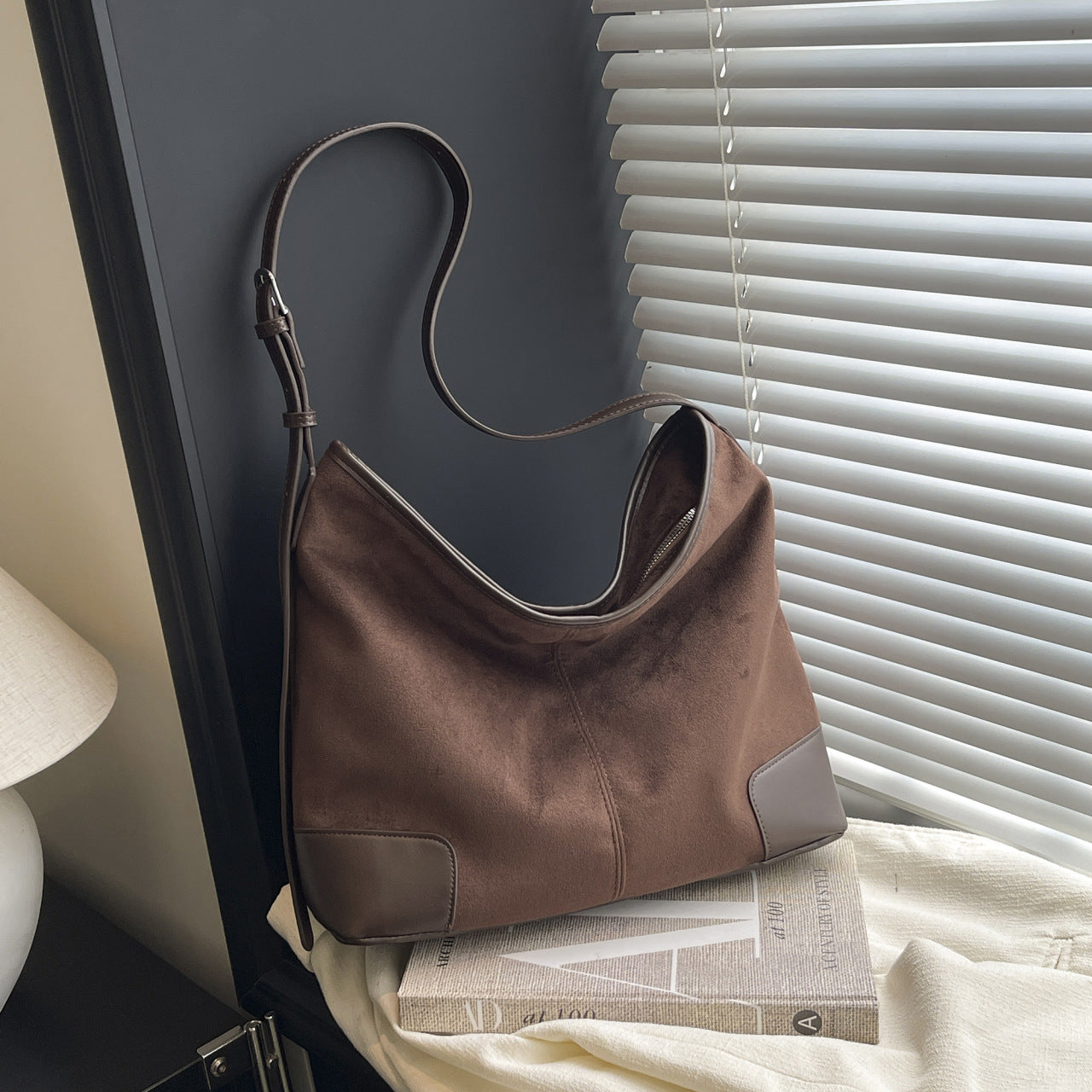 Women's Leather Large-capacity Suede Shoulder Crossbody