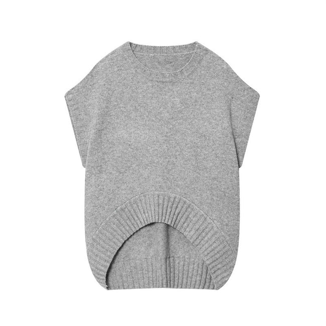 Fashion Knitted Oversized Vest Sweater Hover Image