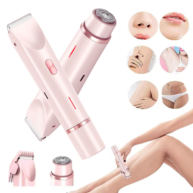 2 In 1 Hair Remover Women's Double Head Shaver Private Pubic Hair Trimmer Electric Razor Wet Dry Electric Body Hair Main Image