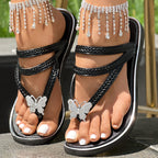 Floral Pattern Flip Flops Comfortable Casual Summer Beach Slippers