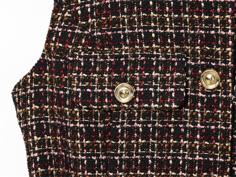 Women's Fashionable Belt Texture Top Vest