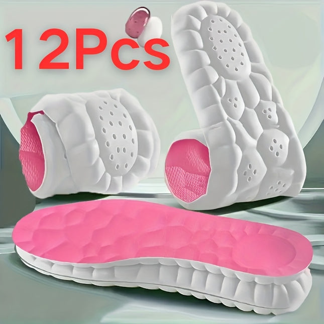 Soft Elastic Breathable Insoles 6 Pairs Unisex Comfort