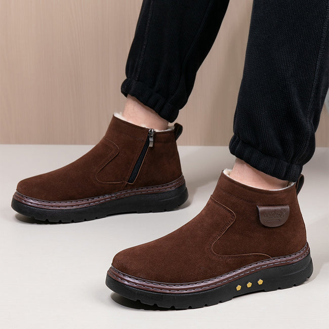 Warm Non-slip Sheep Wool Plus Velvet Thick Cotton Shoes Hover Image
