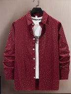 Polka Dot Bronzing Printed Casual Long Sleeve Shirt