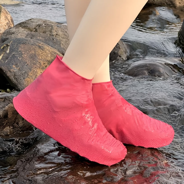 5 Pairs Waterproof Latex Shoe Covers Unisex Thick Non Slip
