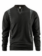Men's Contrast Color Pullover Sweater
