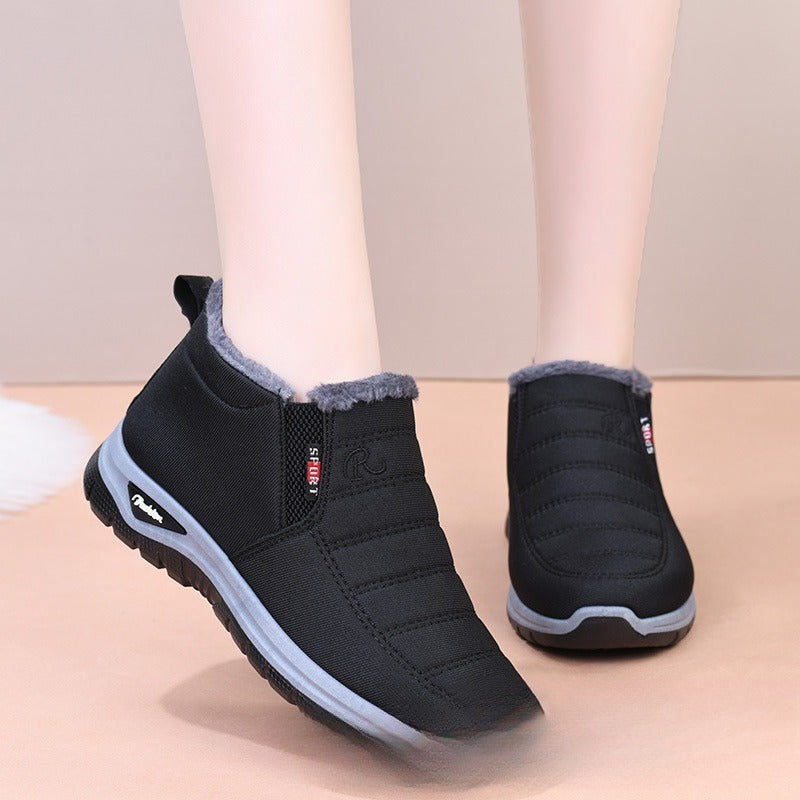 Winter Fleece-lined Thick Non-slip Wear-resistant Shoes For The Old
