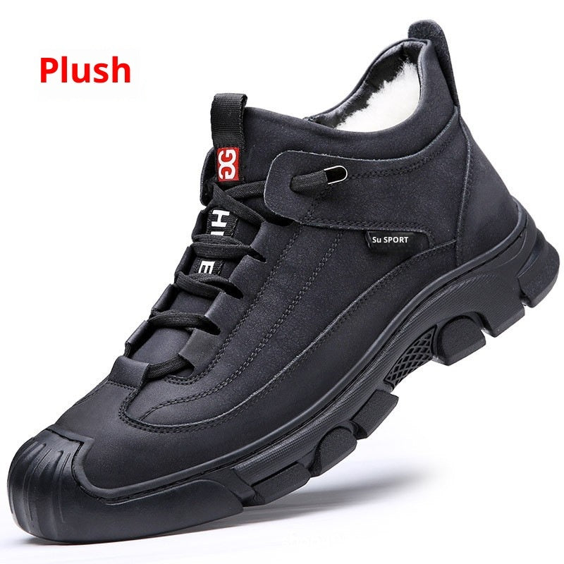 Cotton Wool Cold-proof Non-slip Warm Velvet Padded Thickened Northeast Snow Boots Large Size Shoes