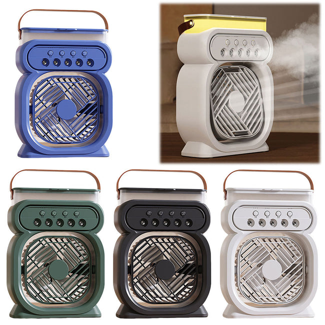 3 In 1 Portable Air Conditioner Evaporative Air Cooler LED Night Lights 3 Speeds Humidifier Fan For Home Office Hover Image