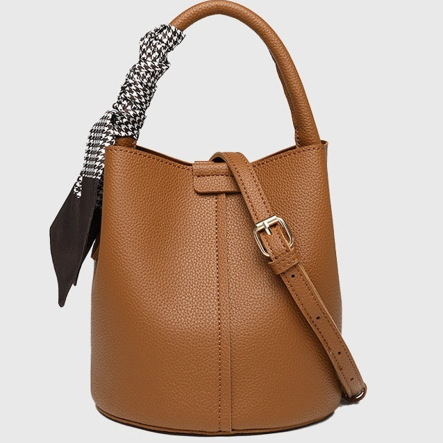 Niche Lychee Pattern Soft Leather Fashion All-match Messenger Bag