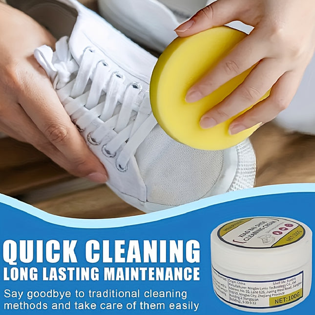 100G No Water Shoe Cleaning Paste For White Leather