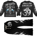 Path To Paradise Long-Sleeve T-Shirt & Flare Sweatpants Full Set