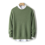 New Round Neck Double-strand Thickened Sweater For Men
