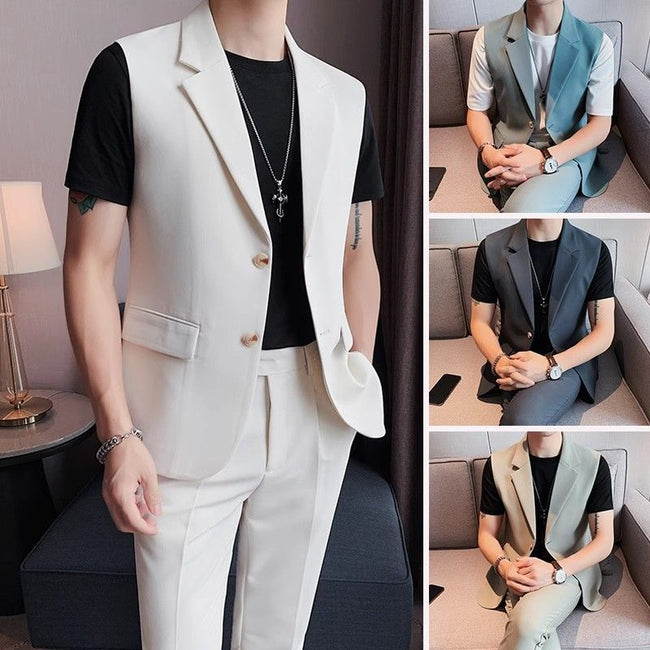 High Sense Business Lightly Mature All-matching Slim Fit Vest Hover Image