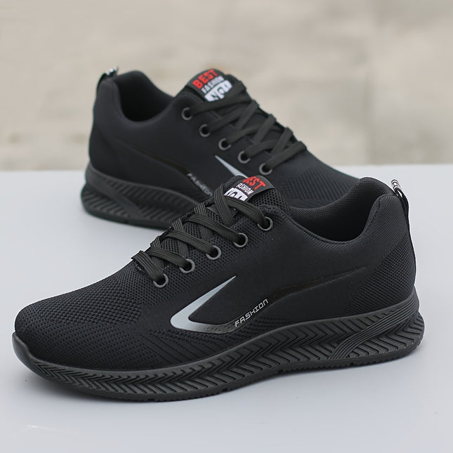 Mens Black 2025 New Style Sneakers Breathable Athletic Shoes