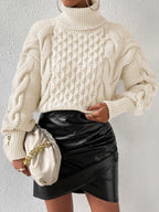 Twist Thread Solid Color Loose Sweater