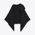 Female Autumn Wool Asymmetric Cape Coat