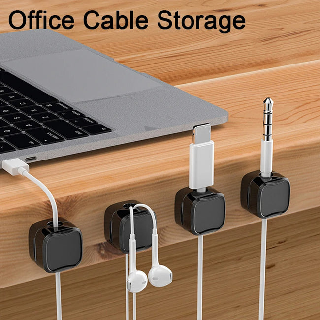 Magnetic Cable Clip Under Desk Cable Management Adjustable Cord Holder Wire Organizer And Cable Management Wire Keeper Main Image