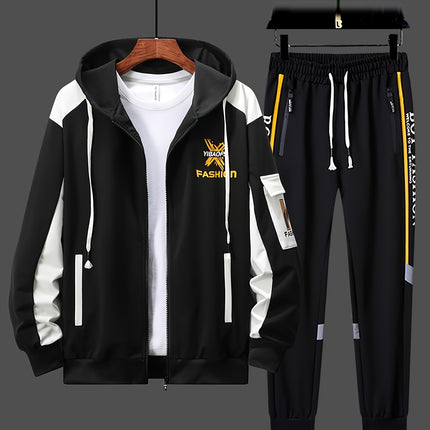 Men's Casual Hooded Sweatshirt Sportswear Set Tracksuit