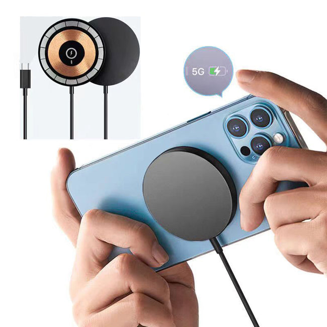 IPhone Wireless Charger 15W Magnetic Wireless Fast Charging, Compatible With IPhone 12, 13, 14, 15, 16, And 17 Pro, Pro Max Series Models Hover Image