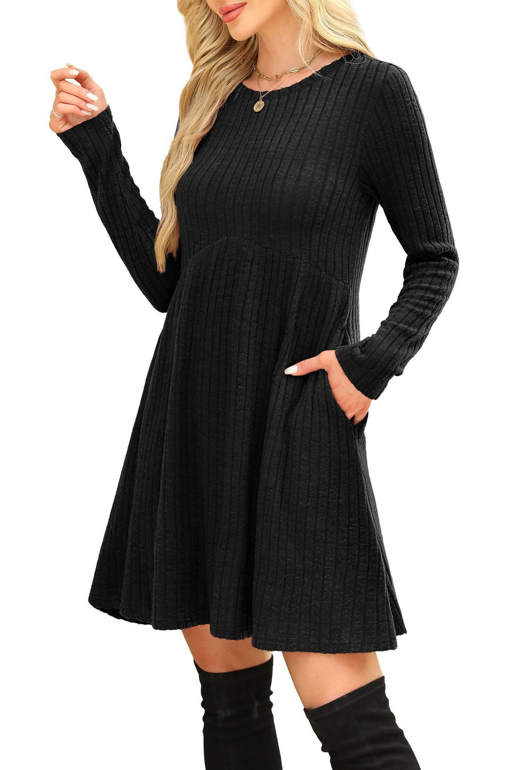 Women's Dress Bohemian Brushed Sunken Stripe