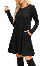 Women's Dress Bohemian Brushed Sunken Stripe
