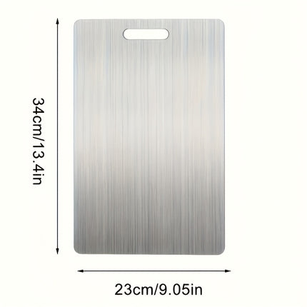 Dual Sided Stainless Steel Cutting Board Food Grade