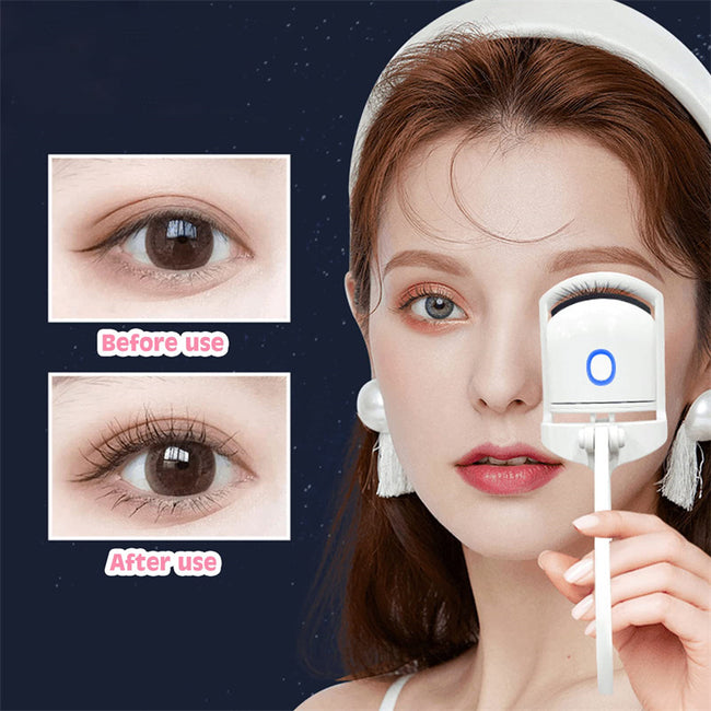 Heated Eyelash Curler Electric Temperature Control Mini Eyelash Curler Electric Portable Charging Hover Image