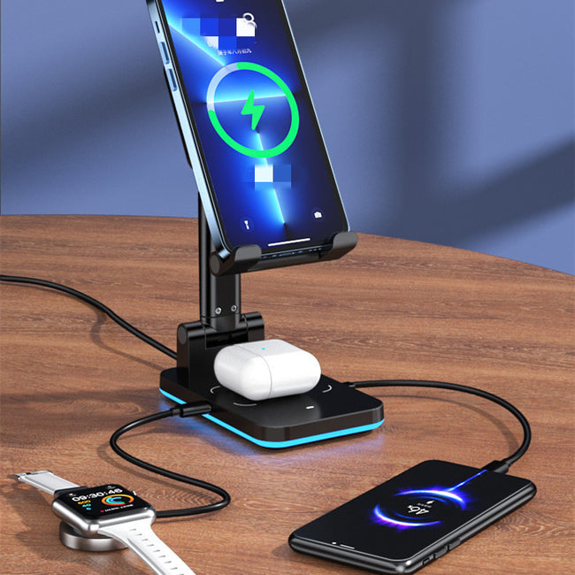 Mobile Phone Holder Desktop Wireless Charging Hover Image