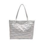 French Retro Simple Embossed Hand-carrying Big Shoulder Bag
