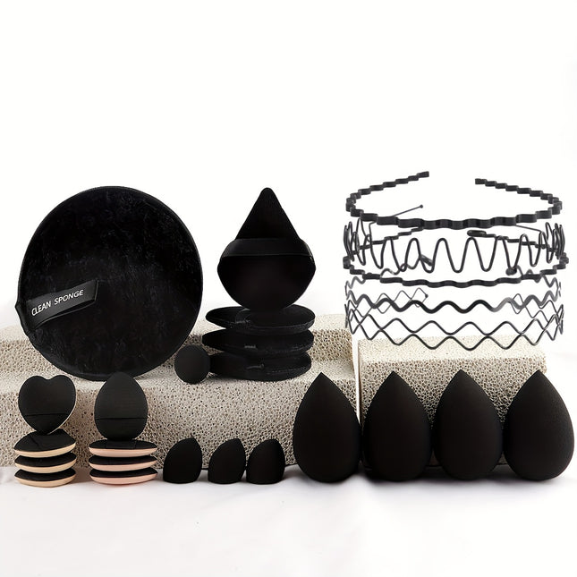 Trendy Black Complete Makeup Kit 26 Pcs Portable Bag Gift