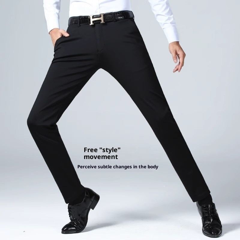 Men's Black Slim Straight Formal Pants Men's Pants