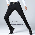 Men's Black Slim Straight Formal Pants Men's Pants