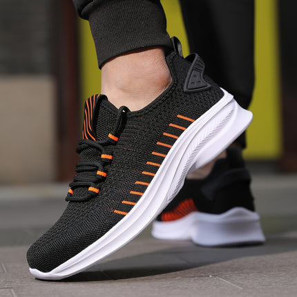 Mens Breathable Lightweight Hiking Sneakers Lace Up Low Top