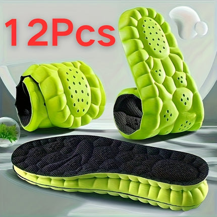Soft Elastic Breathable Insoles 6 Pairs Unisex Comfort