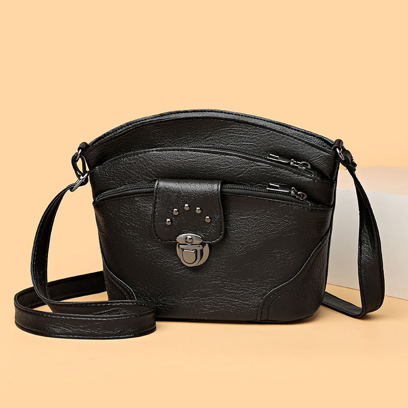 Retro Simple Middle-aged Women's Bag Soft Leather