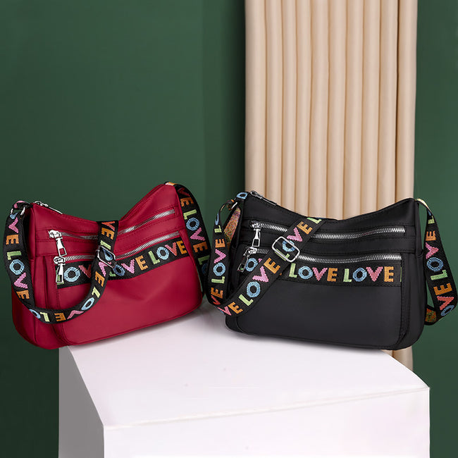 Oxford Cloth Crossbody Shoulder Bag Large Capacity Multi-pocket Hover Image