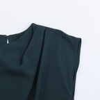 Women's Simple Stitching Midi Skirt Dress