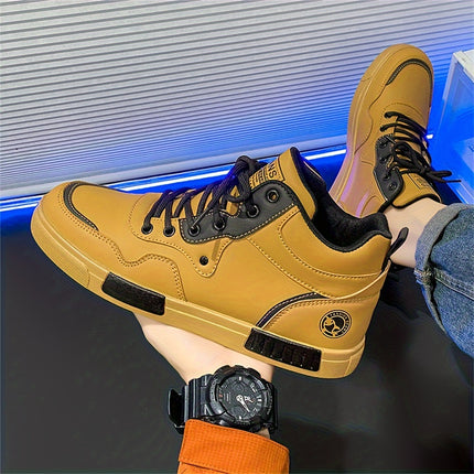 Mens High Top Casual Sneakers All Season Lace Up Shoes